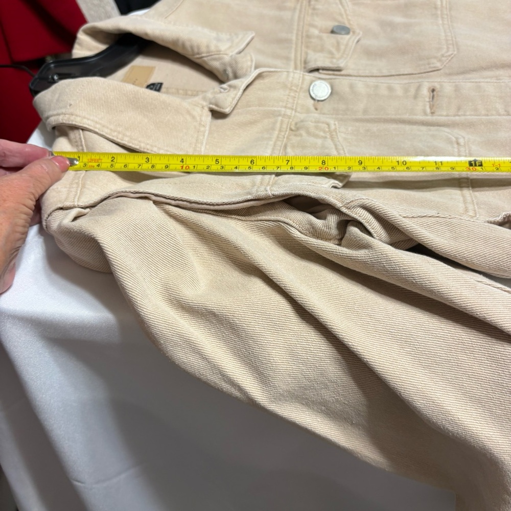 Blank NYC denim jacket in a beige/tan color size S - Picture 8 of 10